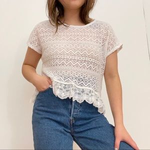 ✨Hollister Lace Cropped Top✨